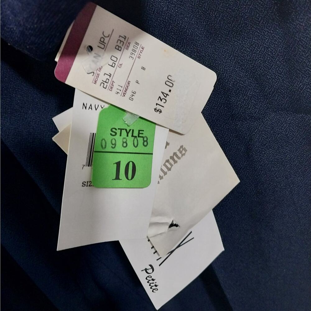 NWT@$134! DANI MAX! RICH BLACK VELVET TRIMMED 2 PC TAILORED PANT SUIT! SZ 10P - Picture 11 of 13